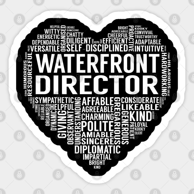 Waterfront Director Heart Sticker by LotusTee